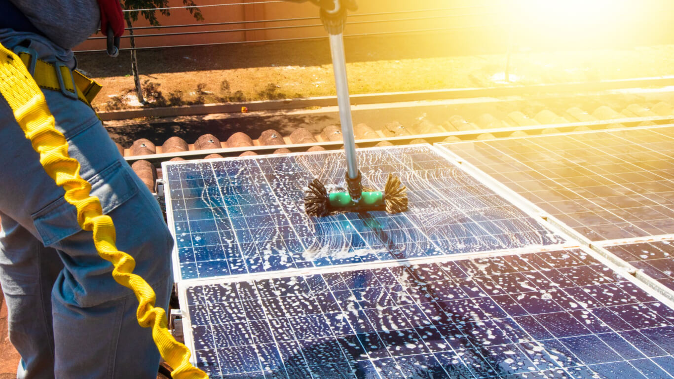 solar panel cleaning